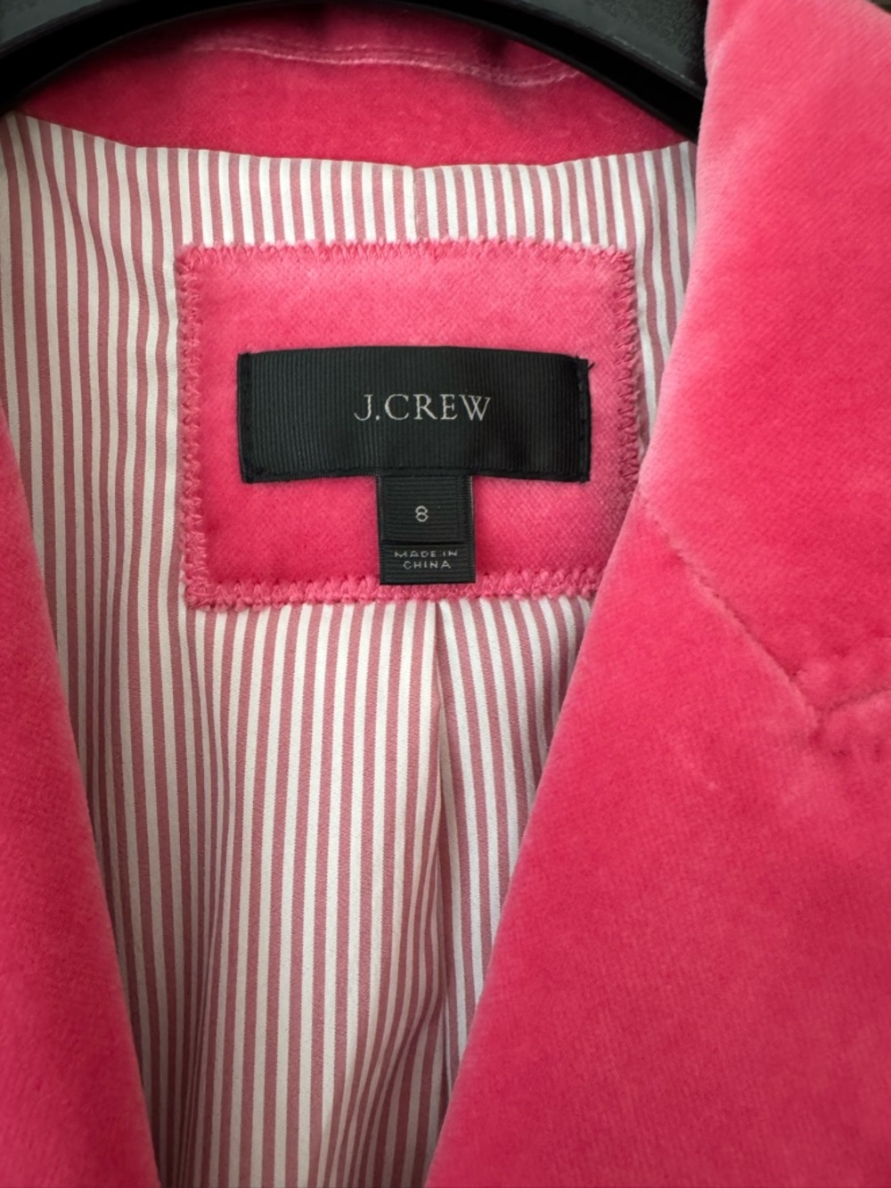 J.Crew Pink Cotton Velvet Blazer - Picture 3 of 5
